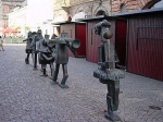 Мальме Швеция _ Городская скульптура. Уличный оркестр