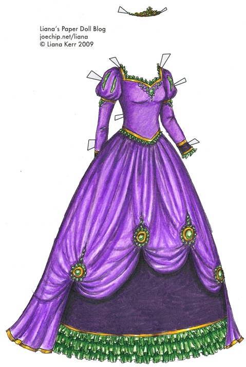 colored-version-of-black-and-white-princess-gown-in-purple-green-and-gold-tabbed