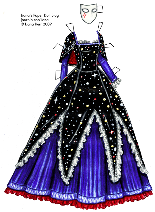 halloween-masquerade-costume-series-3-black-spangled-gown-with-blue-underskirt-and-red-accents-tabbed