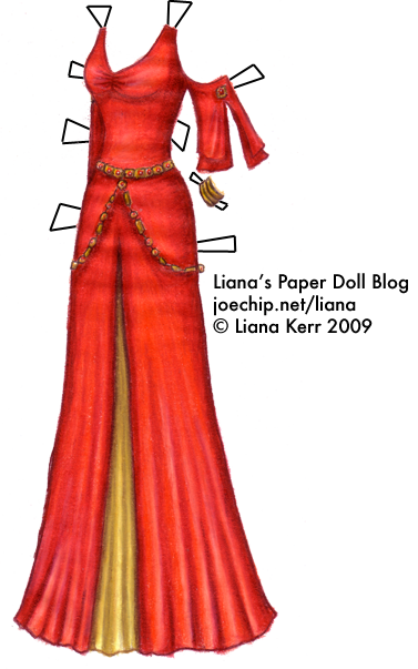 inara-serras-red-satin-gown-with-gold-girdle-from-the-train-job-episode-of-firefly-tabbed