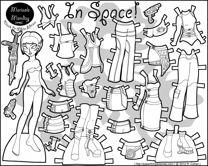 printable-paper-doll-alien-Marisole-BW