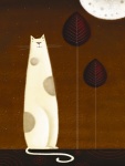 04125~Feline-and-Two-Leaves-Posters