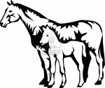 16476654-mare-with-foal-logo