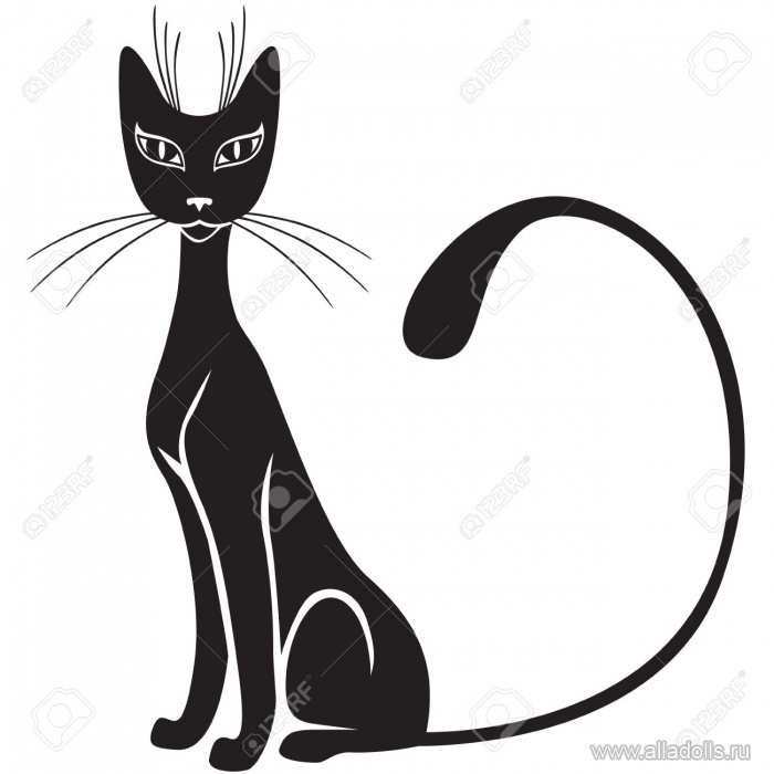 16868343-the-silhouette-of-black-graceful-cats