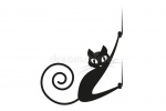 черный-персонаж-из-мультфильма-котенка-кот-взбираясь-на-стене-силуэт-142866852