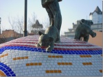 Киев, Украина _Пейзажная аллея. Детский сквер. Фрагмент фонтана со слоном.