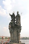 Скульптурная группа святого Винцента Феррерского со святым Прокопом