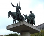 Брюссель _ Памятник Дон Кихоту и Санчо Панса (фото крупно)