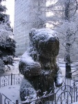 Красноярск _ "Зеленая" скульптура "Медведь" (фото зимой)
