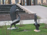 Астана, Казахстан. Скульптура. Пеликаны