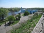 Вид с Вала, который, открывается на речной порт и красавицу-Десну
