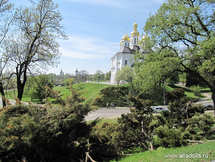 Вид с Вала на Екатерининскую церковь