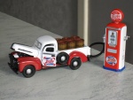 1942 FORD Pickup with 1950s Style Gas Pump _Pepsi-Cola