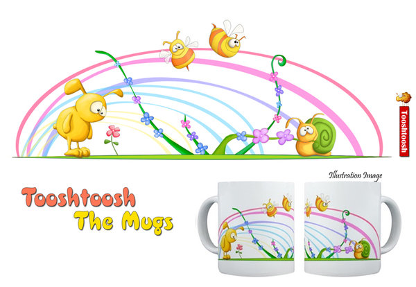 Bunny_snail_bees_Mug_by_Tooshtoosh