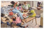 Max Kunzli Dressed Cats Kitchen Fight